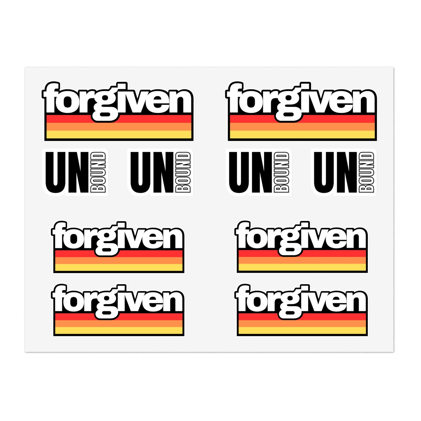 FORGIVEN - STICKER SHEET