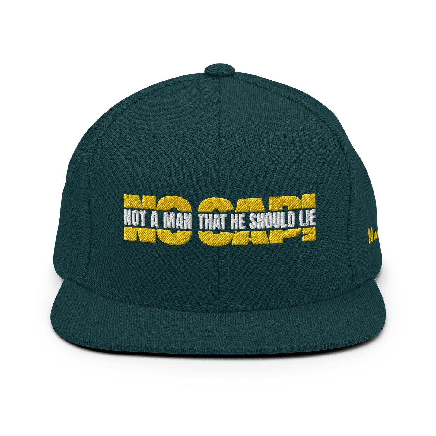 NO CAP! - SNAPBACK (DGRN/YLW)